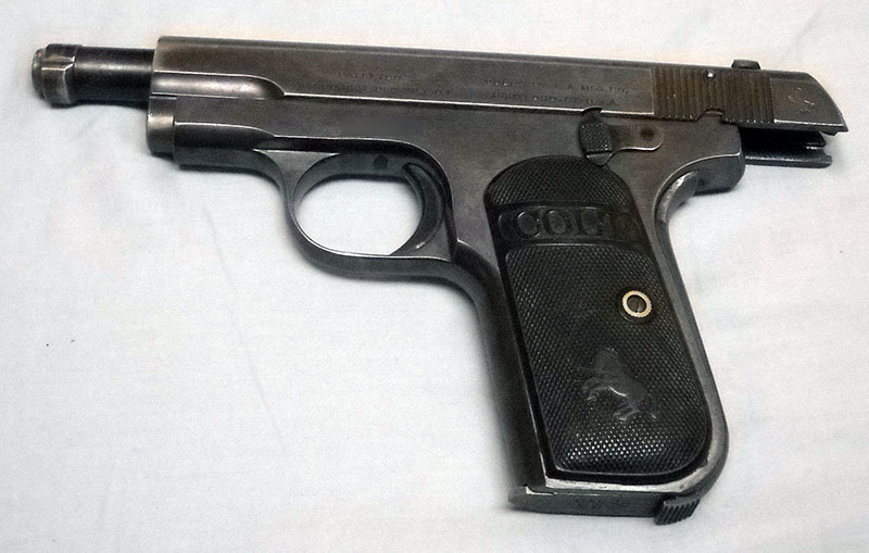 Colt 1903, locked open, left side